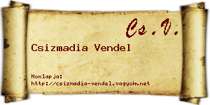 Csizmadia Vendel névjegykártya